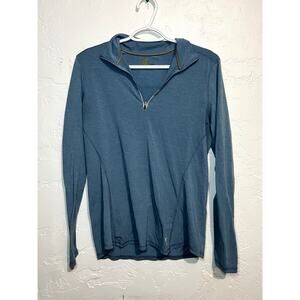 Carhartt blue active quarter zip shirt womens small outdoors work barn farming